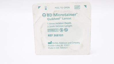 BD 368101 Microtainer Quikheel Lancet 1.0mm x 2.5mm